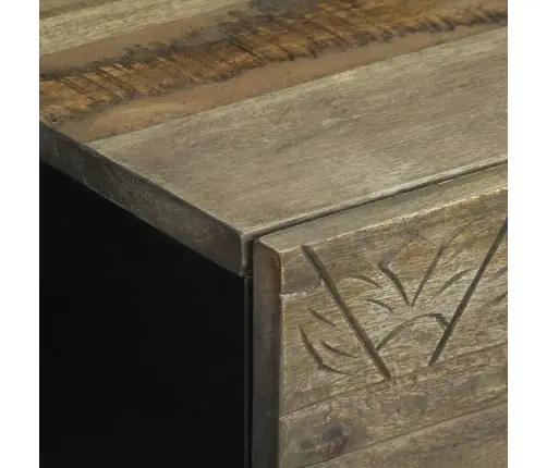 Naktinė Spintelė Šviesiai Pilka 40X33X46 Cm Medžio Masyvo Mango