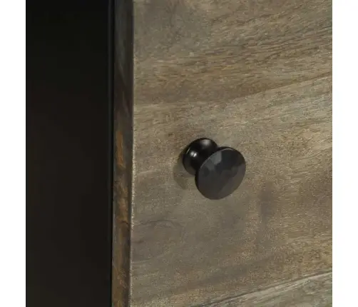 Naktinė Spintelė Šviesiai Pilka 40X33X46 Cm Medžio Masyvo Mango