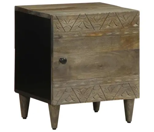 Öökapid 2 Tk Helehall 40X33X46 Cm Täispuidust Mango