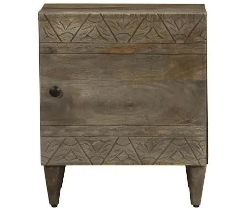 Öökapid 2 Tk Helehall 40X33X46 Cm Täispuidust Mango