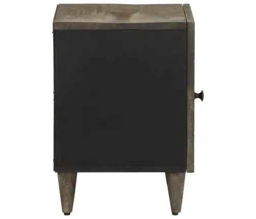 Öökapid 2 Tk Helehall 40X33X46 Cm Täispuidust Mango