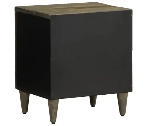 Öökapid 2 Tk Helehall 40X33X46 Cm Täispuidust Mango