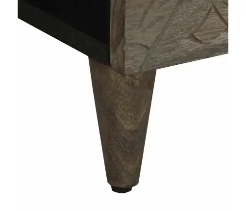 Öökapid 2 Tk Helehall 40X33X46 Cm Täispuidust Mango