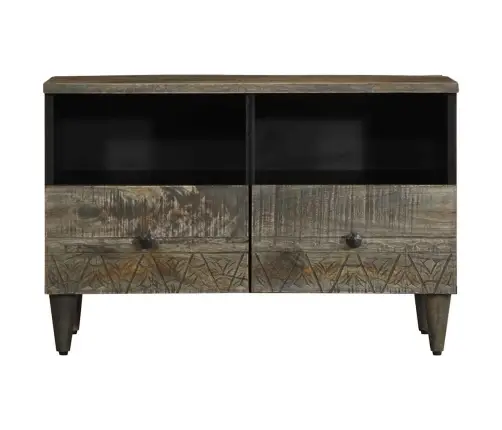 Televizora Skapis Gaiši Pelēks 70X33,5X46 Cm Masīvkoka Mango Vidaxl