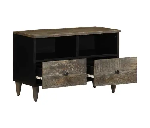 Televizora Skapis Gaiši Pelēks 70X33,5X46 Cm Masīvkoka Mango Vidaxl