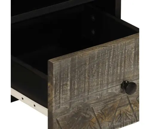 Televizora Skapis Gaiši Pelēks 70X33,5X46 Cm Masīvkoka Mango Vidaxl