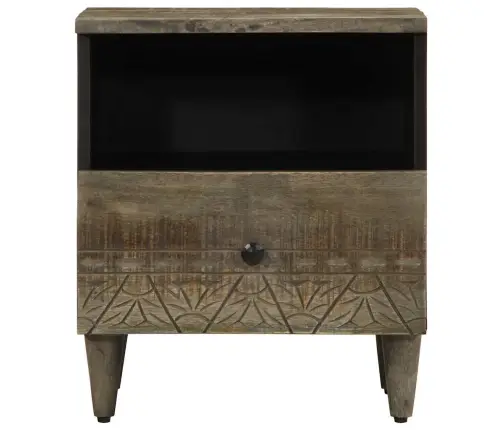 Naktsskapīši 2 Gab Gaiši Pelēki 40X33X46 Cm Masīvkoka Mango Vidaxl