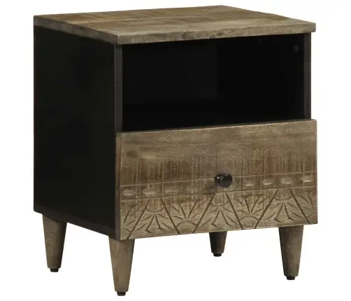 Naktsskapīši 2 Gab Gaiši Pelēki 40X33X46 Cm Masīvkoka Mango Vidaxl