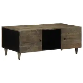 Kafijas Galdiņš Gaiši Pelēks 100X54X40 Cm Masīvkoka Mango Vidaxl