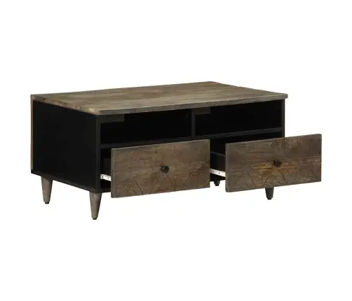 Kavos Staliukas Šviesiai Pilkas 80X54X40 Cm Masyvo Mango