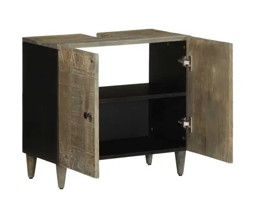 Vannasistabas Izlietnes Skapītis, 62X33X58 Cm, Mango Masīvkoks Vidaxl