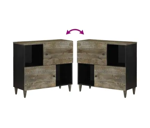 Bufete 80X33X75 Cm Masīvkoka Mango Vidaxl