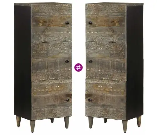 Komoda, 40X33X110cm Mango Medienos Masyvas