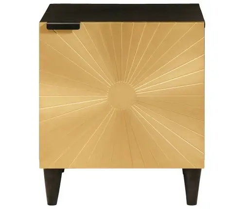 Naktsgaldiņš Melns Un Zelts 40 X 33.5 X 46 Cm Vidaxl