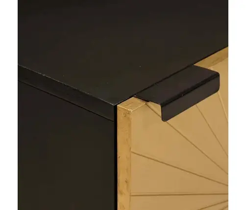 Öökapp 2 Pcs Must Ja Kuldne 40 X 33.5 X 46 Cm