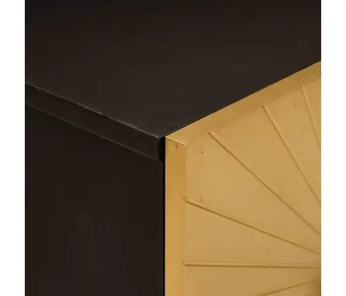 Naktsgaldiņš 2 Pcs Melns Un Zelts 40 X 33.5 X 46 Cm Vidaxl