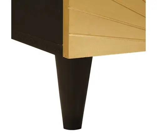 Naktsgaldiņš 2 Pcs Melns Un Zelts 40 X 33.5 X 46 Cm Vidaxl