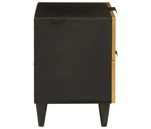 Naktsgaldiņš 2 Pcs Melns Un Zelts 40 X 33.5 X 46 Cm Vidaxl