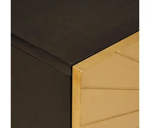 Televizora Skapīša Ar Plauktu Melns Un Zelts 105 X 33 X 46 Cm Vidaxl