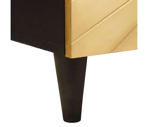 Televizora Skapīša Ar Plauktu Melns Un Zelts 105 X 33 X 46 Cm Vidaxl