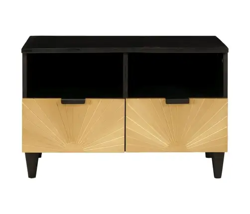 Televizoriaus Spintelė Juodas Ir Auksinis 70 X 33 X 46 Cm