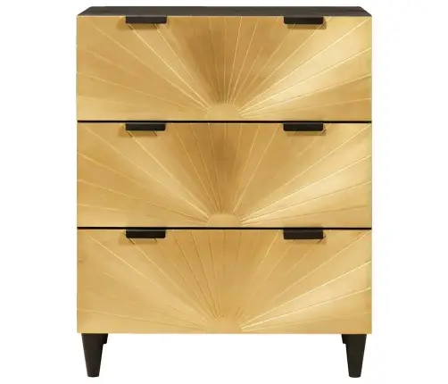 Kabalas Juodas Ir Auksinis 60 X 33 X 75 Cm Kietas Mango Medis