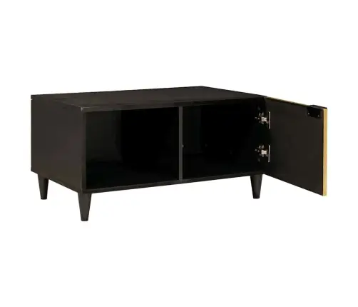 Kafijas Galdiņš Melns Un Zelts 80 X 50 X 40 Cm Vidaxl