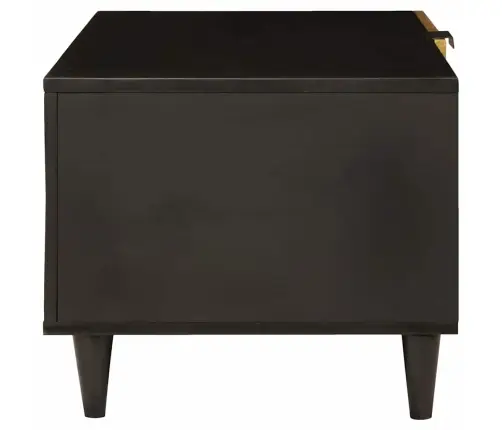 Kafijas Galdiņš Melns Un Zelts 80 X 50 X 40 Cm Vidaxl