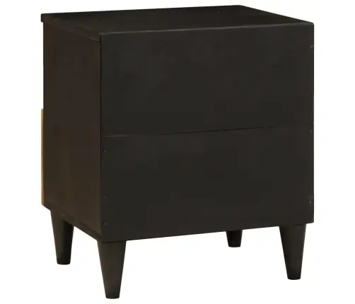 Naktsgaldiņš Ar Atvilktni 2 Pcs Melns Un Zelts 40 X 33 X 46 Cm Vidaxl