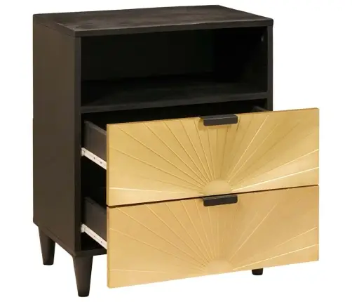 Naktsgaldiņš Ar Atvilktni 50 X 33 X 62 Cm Cieta Mango Koksne Vidaxl