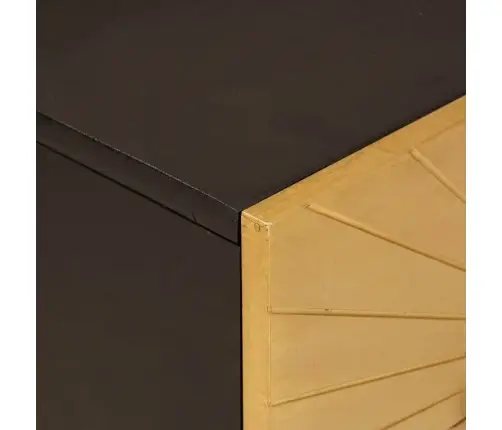 Öökapp Sahtliga Must Ja Kuldne 50 X 33 X 60 Cm Mangopuit