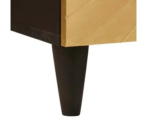 Öökapp Sahtliga Must Ja Kuldne 50 X 33 X 60 Cm Mangopuit