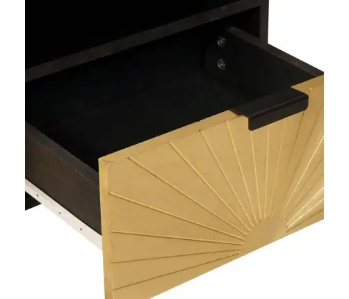 Kohvilaud Sahtliga Must Ja Kuldne 80 X 54 X 40 Cm Mangopuit Kohvilaud Sahtliga Must Ja Kuldne 80 X 54 X 40 Cm Mangopuit