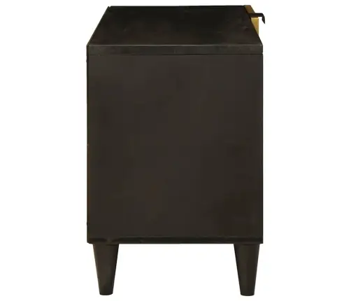 Televizora Skapīša Ar Plauktu Melns Un Zelts 80 X 33 X 46 Cm Vidaxl