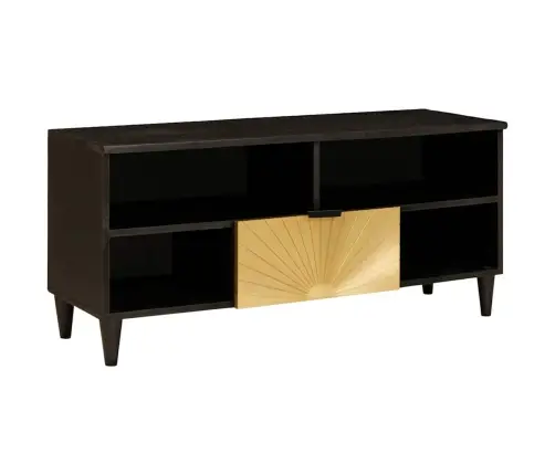 Televizoriaus Spintelė Juodas Ir Auksinis 100 X 33 X 46 Cm
