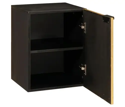 Vannitoa Kapp Riiuliga Must Ja Kuldne 38 X 33 X 48 Cm Mangopuit Vannitoa Kapp Riiuliga Must Ja Kuldne 38 X 33 X 48 Cm Mangopuit