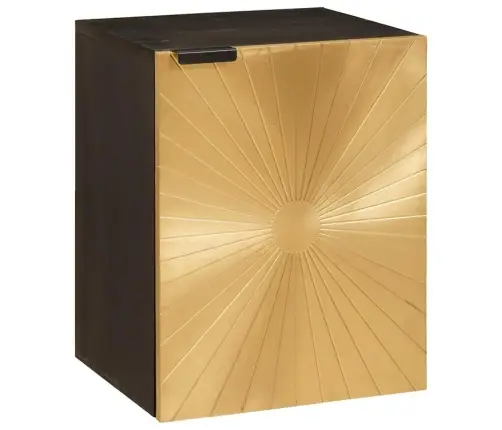 Vannitoa Kapp Riiuliga Must Ja Kuldne 38 X 33 X 48 Cm Mangopuit Vannitoa Kapp Riiuliga Must Ja Kuldne 38 X 33 X 48 Cm Mangopuit