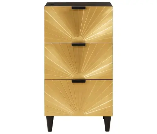 Kabalas Juodas Ir Auksinis 40 X 33 X 75 Cm Kietas Mango Medis