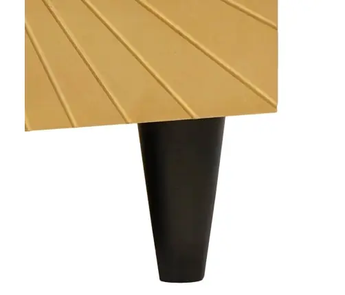 Puse Ar Plauktu Melns Un Zelts 60 X 33 X 75 Cm Mango Masīvkoks Vidaxl