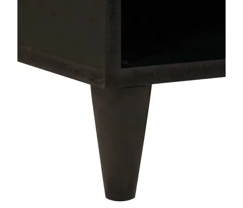 Šoninė Spintelė Su Lentyna Juodas Ir Auksinis 80 X 33,5 X 75 Cm