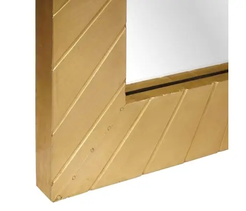 Vannas Istabas Spogulis Melns Un Zelts 50 X 2.5 X 70 Cm Vidaxl