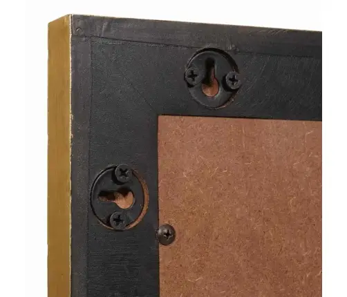 Vannas Istabas Spogulis Melns Un Zelts 50 X 2.5 X 70 Cm Vidaxl