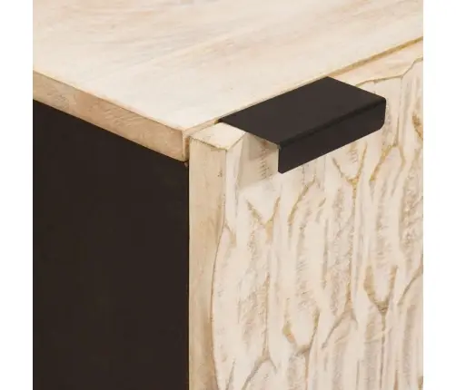 Nakts Skapītis Balts 40 X 33,5 X 46 Cm Cieta Mango Koksne Vidaxl