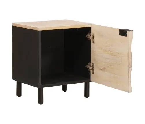 Nakts Skapītis 2 Pcs Balts 40 X 33,5 X 46 Cm Cieta Mango Koksne Vidaxl