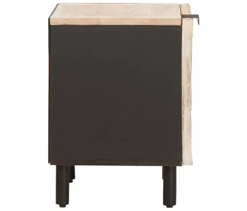 Nakts Skapītis 2 Pcs Balts 40 X 33,5 X 46 Cm Cieta Mango Koksne Vidaxl