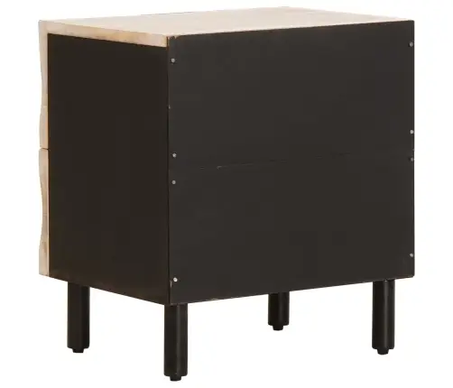 Nakts Skapītis 2 Pcs Balts 40 X 33,5 X 46 Cm Cieta Mango Koksne Vidaxl