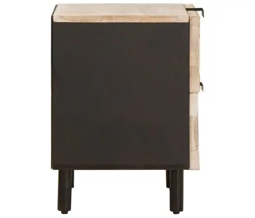 Nakts Skapītis 2 Pcs Balts 40 X 33,5 X 46 Cm Cieta Mango Koksne Vidaxl