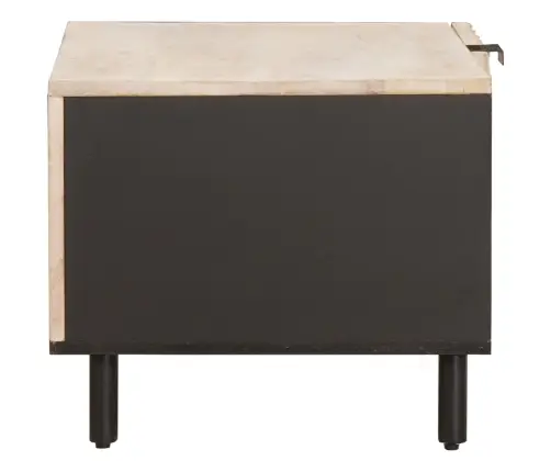 Kafijas Galdiņš Balts 80 X 50 X 40 Cm Cieta Mango Koksne Vidaxl