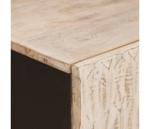 Kohvilaud Valge 80 X 50 X 40 Cm Tugev Mango Puu