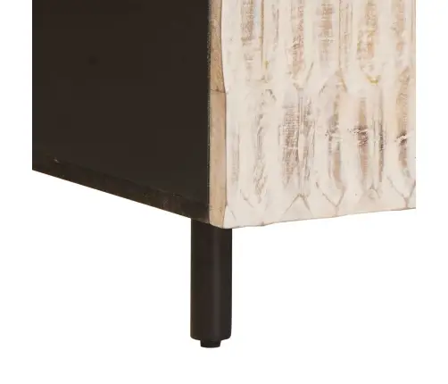 Kohvilaud Valge 80 X 50 X 40 Cm Tugev Mango Puu